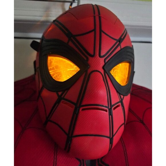 Spider-Man Far From Home Kid Muscle Costume Hasbro Glow FX Mask Halloween Marvel - Picture 2 of 13